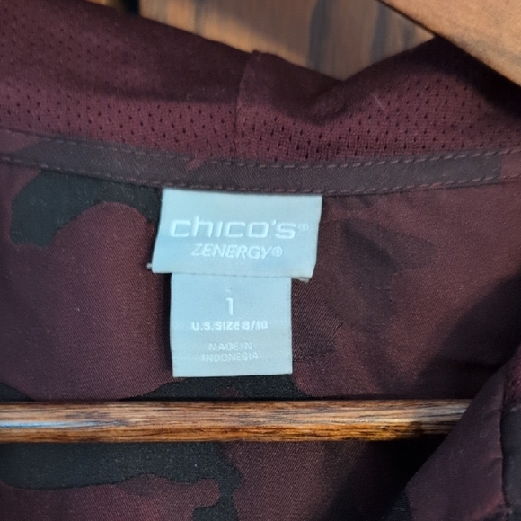 Chico's Maroon and Black Camo Jacket - Picture 2 of 8